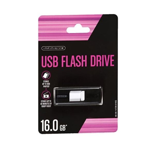 Infinitive USB Flash Drive 16GB (Black) -NEW - Picture 1 of 1
